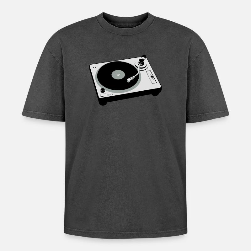 Turntable - Oversized Unisex Premium Acid-Washed T-Shirt - undefined