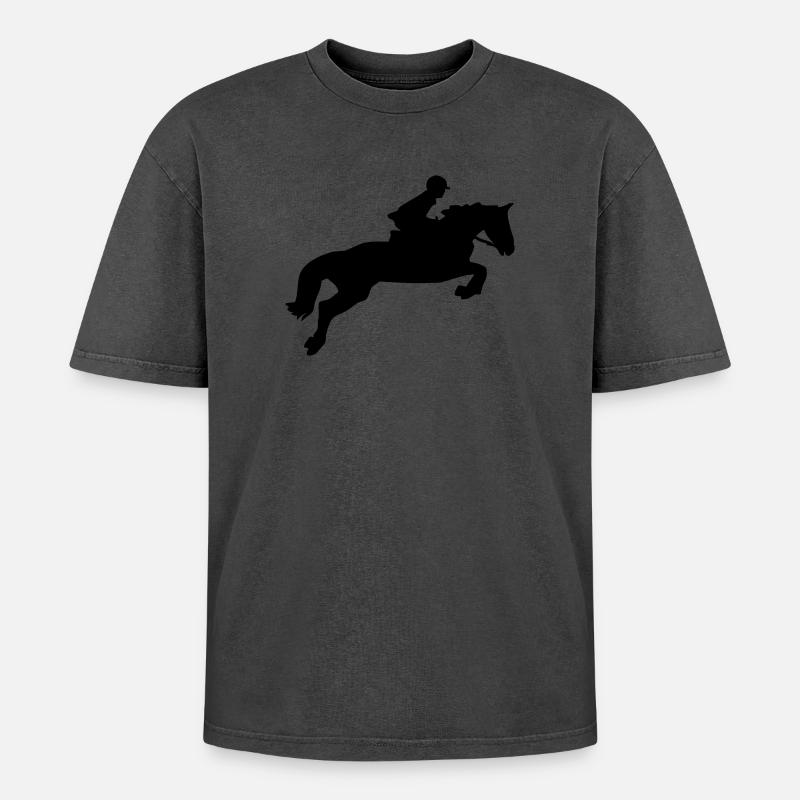 Springpferd - Oversized Unisex Premium Acid-Washed T-Shirt - undefined