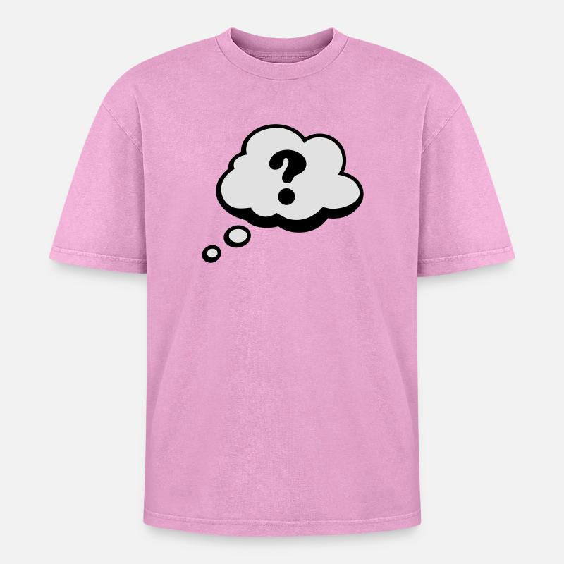Bulle Comiques point d'interrogation - T-shirt Premium unisexe oversize acid-washed - rose délavé acide