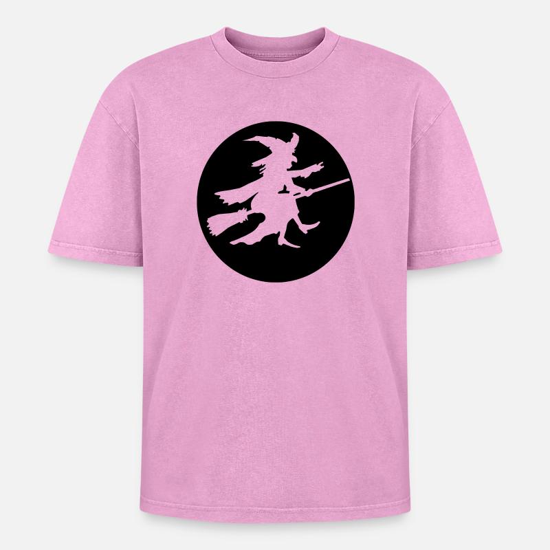 Witch 2 - T-shirt Premium unisexe oversize acid-washed - rose délavé acide