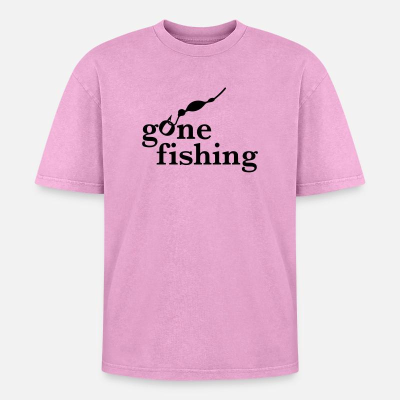 angling - Oversized Unisex Premium Acid-Washed T-Shirt - acid washed pink