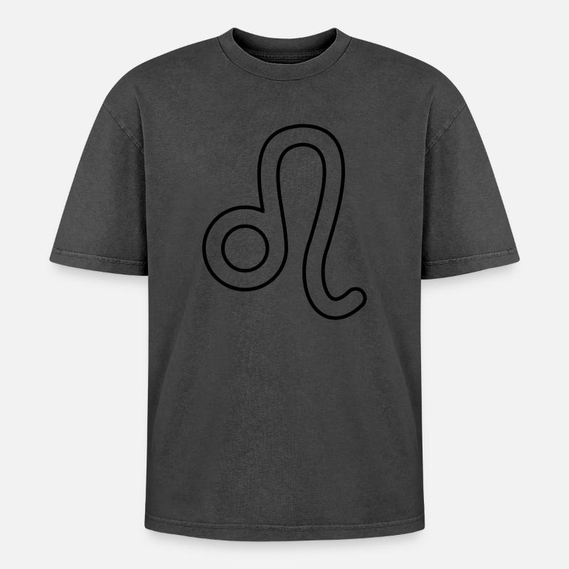 Löwe Sternzeichen Sternbild Tierkreiszeichen - Oversized Unisex Premium Acid-Washed T-Shirt - undefined