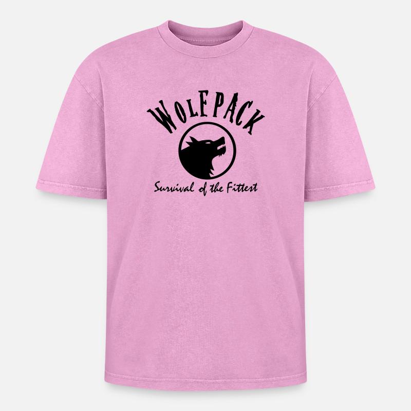 wolfpack - T-shirt Premium unisexe oversize acid-washed - rose délavé acide