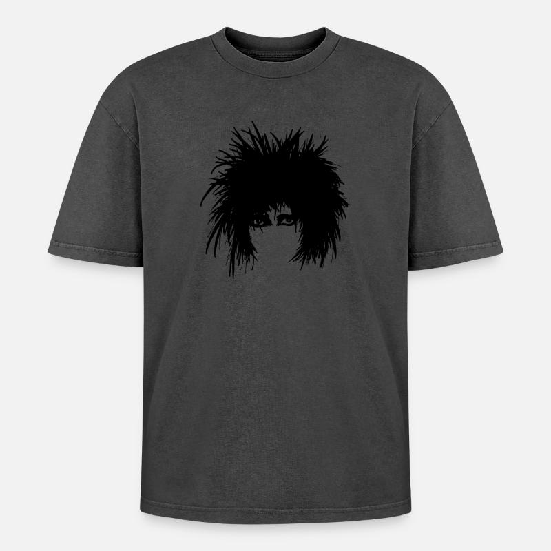 Dark Wave Electro Pop Punk 80er - Oversized Unisex Premium Acid-Washed T-Shirt - Pink Acid Wash