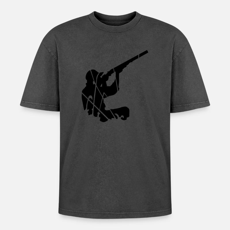 Jäger - Oversized Unisex Premium Acid-Washed T-Shirt - undefined