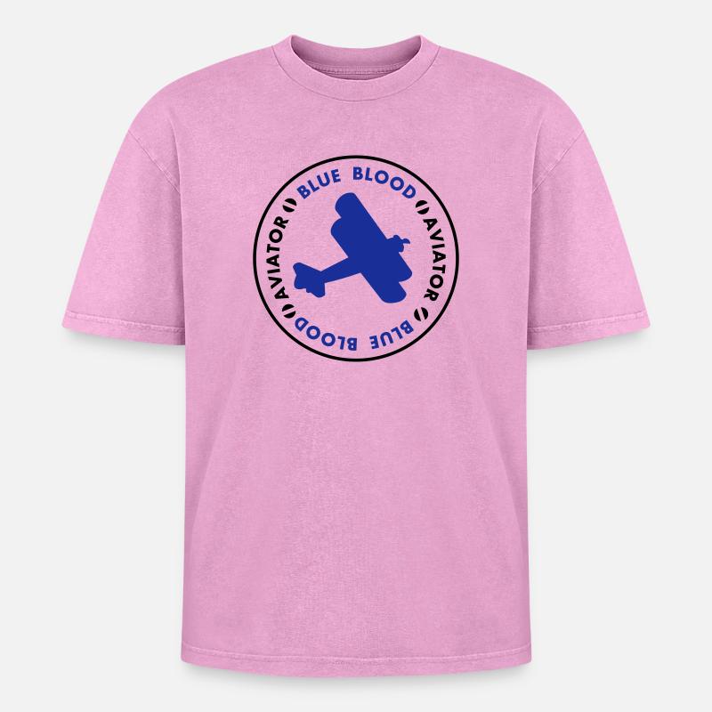 aviator - Oversized Unisex Premium Acid-Washed T-Shirt - acid washed pink