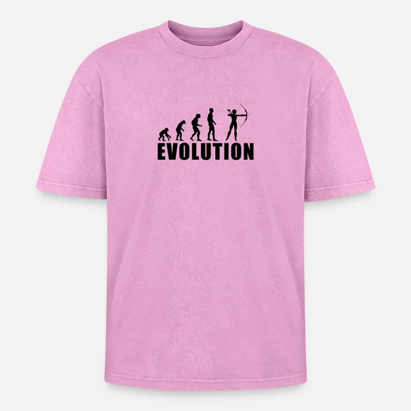 EVOLUTION BOGENSCHIESSEN Geschenk - T-shirt Premium unisexe oversize acid-washed - rose délavé acide
