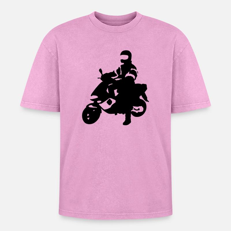 Scooter - Oversized Unisex Premium Acid-Washed T-Shirt - acid washed pink