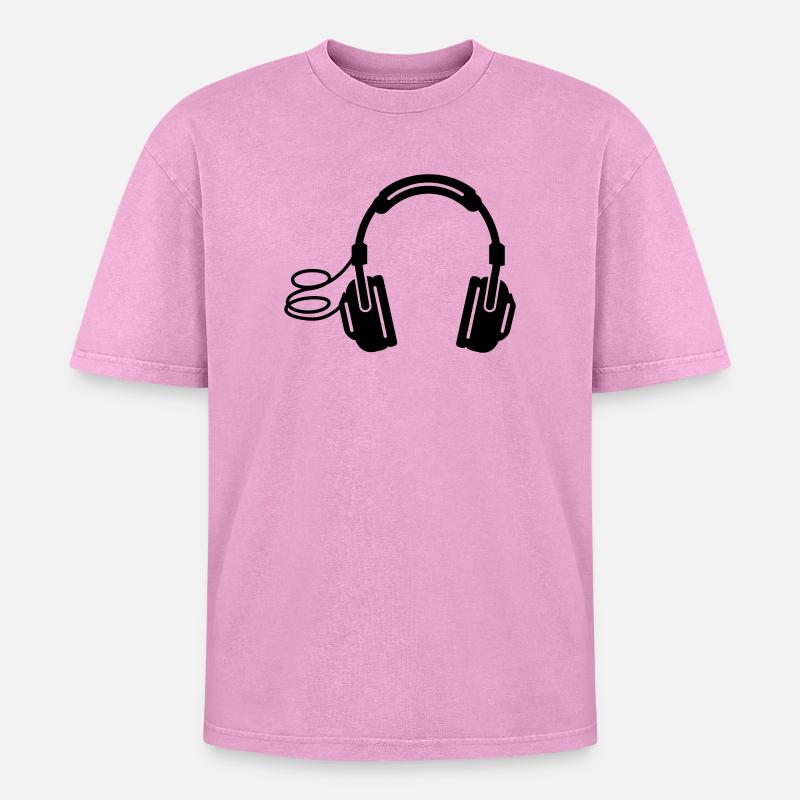 Écouteurs - T-shirt Premium unisexe oversize acid-washed - rose délavé acide