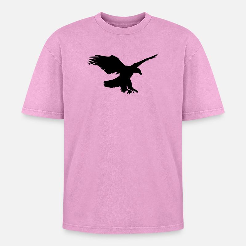 Aigle - T-shirt Premium unisexe oversize acid-washed - rose délavé acide