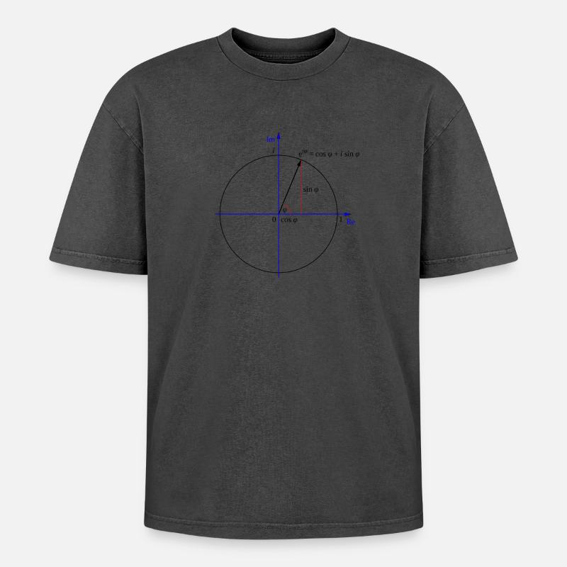 Eulers Formel - Oversized Unisex Premium Acid-Washed T-Shirt - undefined