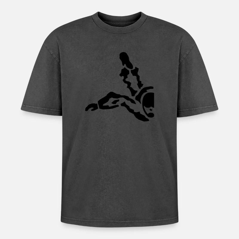skydiver - Oversized Unisex Premium Acid-Washed T-Shirt - undefined