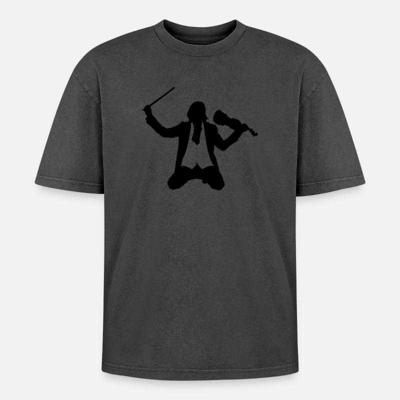 Geiger - Oversized Unisex Premium Acid-Washed T-Shirt - undefined