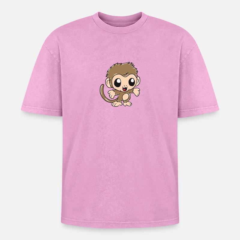 Affe - Oversized Unisex Premium Acid-Washed T-Shirt - Pink Acid Wash
