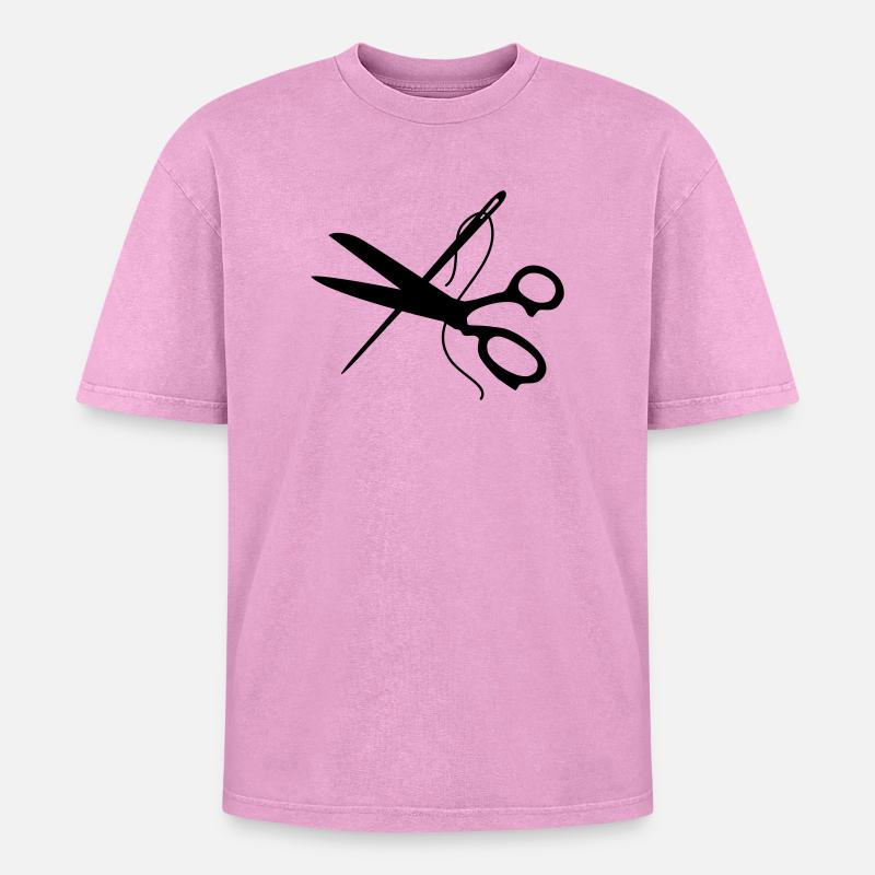 cutter - Oversized Unisex Premium Acid-Washed T-Shirt - acid washed pink