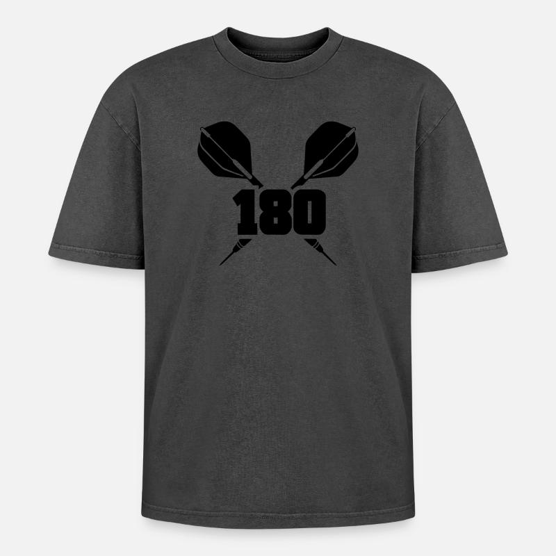 darts 180 - Oversized Unisex Premium Acid-Washed T-Shirt - undefined