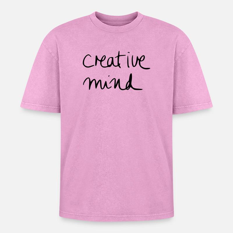 creative mind - T-shirt Premium unisexe oversize acid-washed - rose délavé acide