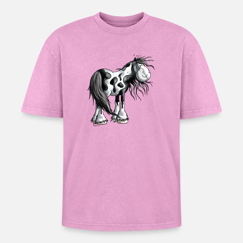 Cute Irish Tinker - Oversized Unisex Premium Acid-Washed T-Shirt - acid washed pink