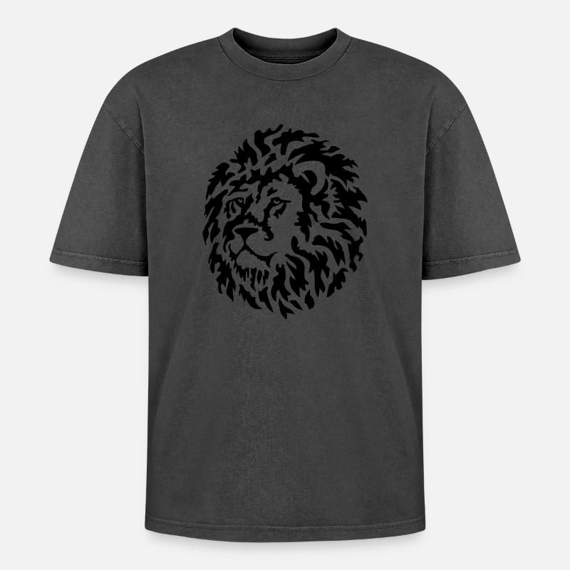 löwe raubkatze - Oversized Unisex Premium Acid-Washed T-Shirt - undefined