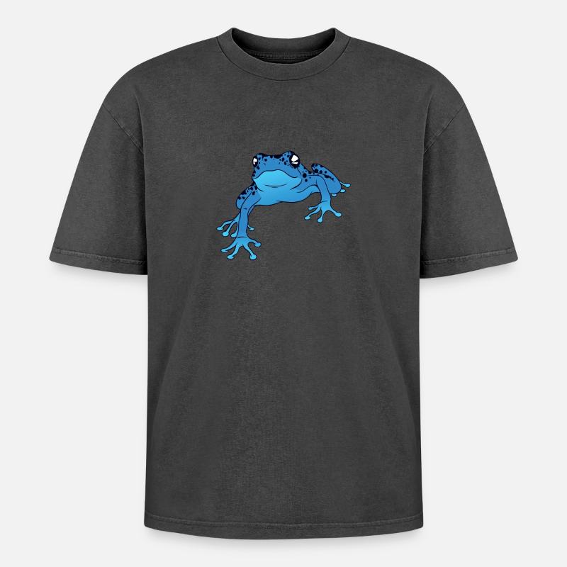 Pfeilgiftfrosch Design / Geschenk - Oversized Unisex Premium Acid-Washed T-Shirt - undefined
