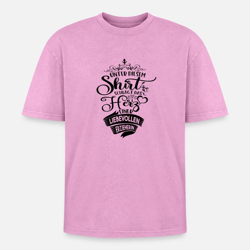 Educator gift ideas - Oversized Unisex Premium Acid-Washed T-Shirt - acid washed pink