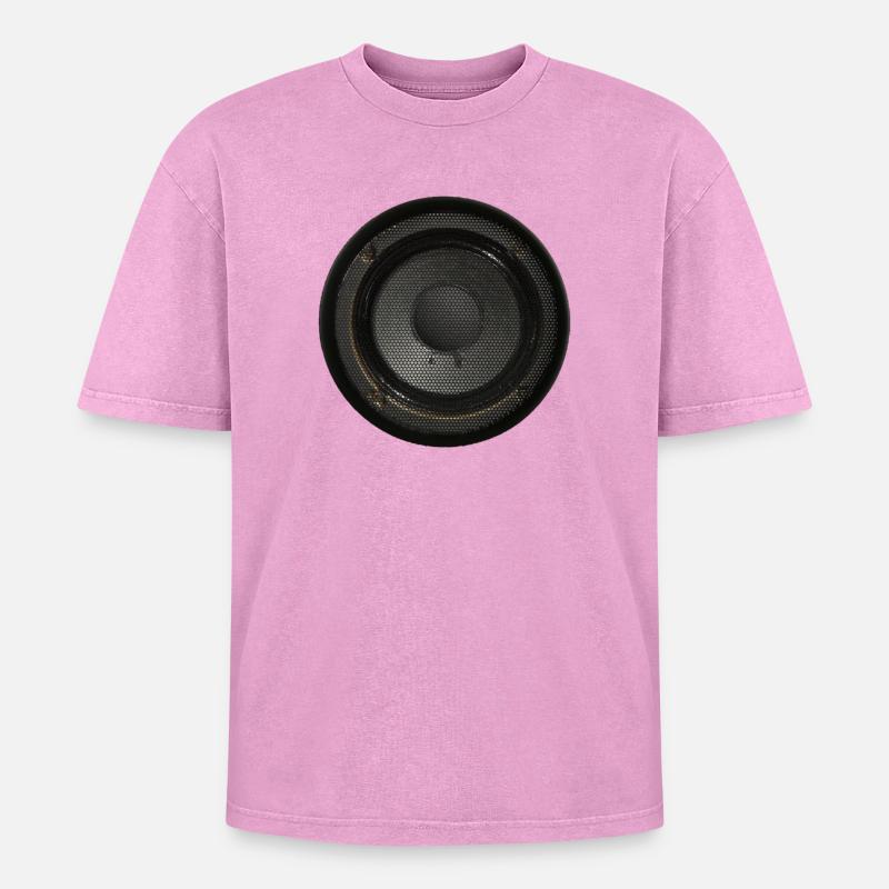 Speaker Box Speaker - Oversized Unisex Premium Acid-Washed T-Shirt - acid washed pink