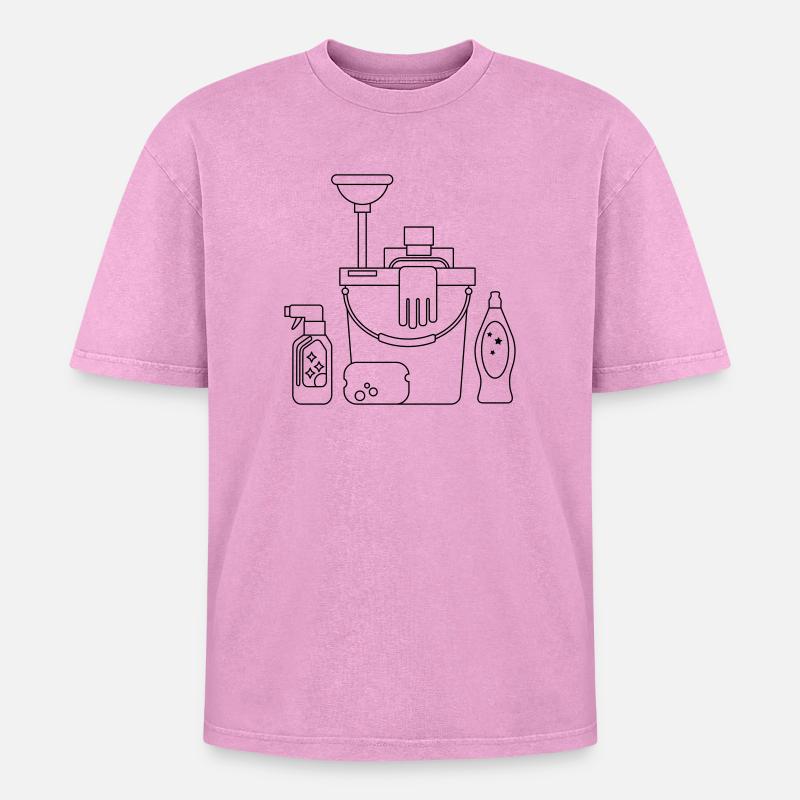 Putzeimer - Oversized Unisex Premium Acid-Washed T-Shirt - Pink Acid Wash