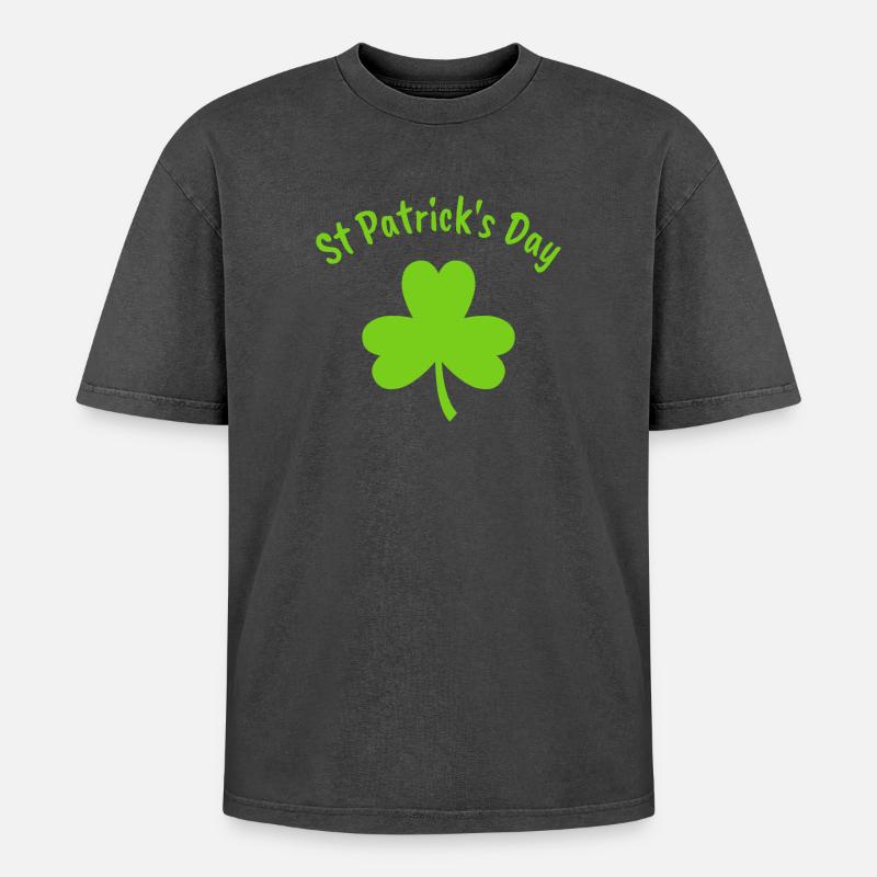 St. Patrick - Oversized Unisex Premium Acid-Washed T-Shirt - Pink Acid Wash
