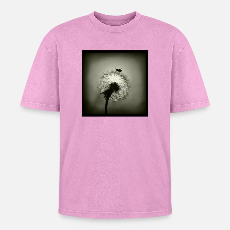 Tiny Planet - Oversized Unisex Premium Acid-Washed T-Shirt - acid washed pink