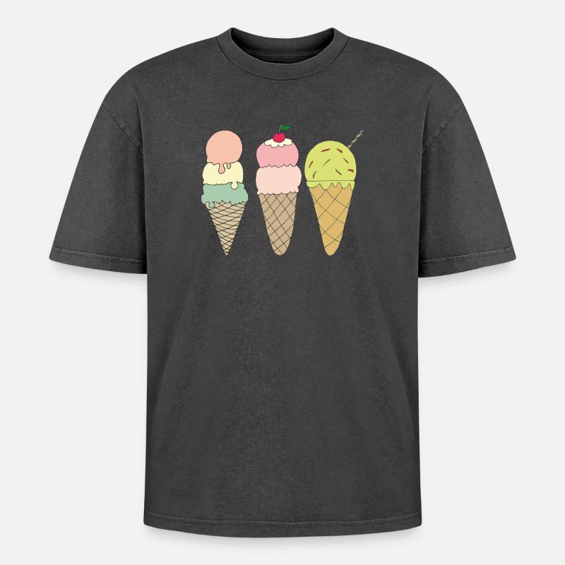 ice variations - Oversized Unisex Premium Acid-Washed T-Shirt - undefined