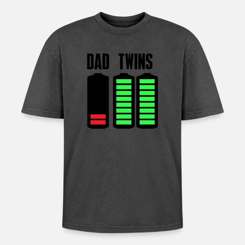 Neon Bar Equalizer auf Schwarz - Oversized Unisex Premium Acid-Washed T-Shirt - undefined