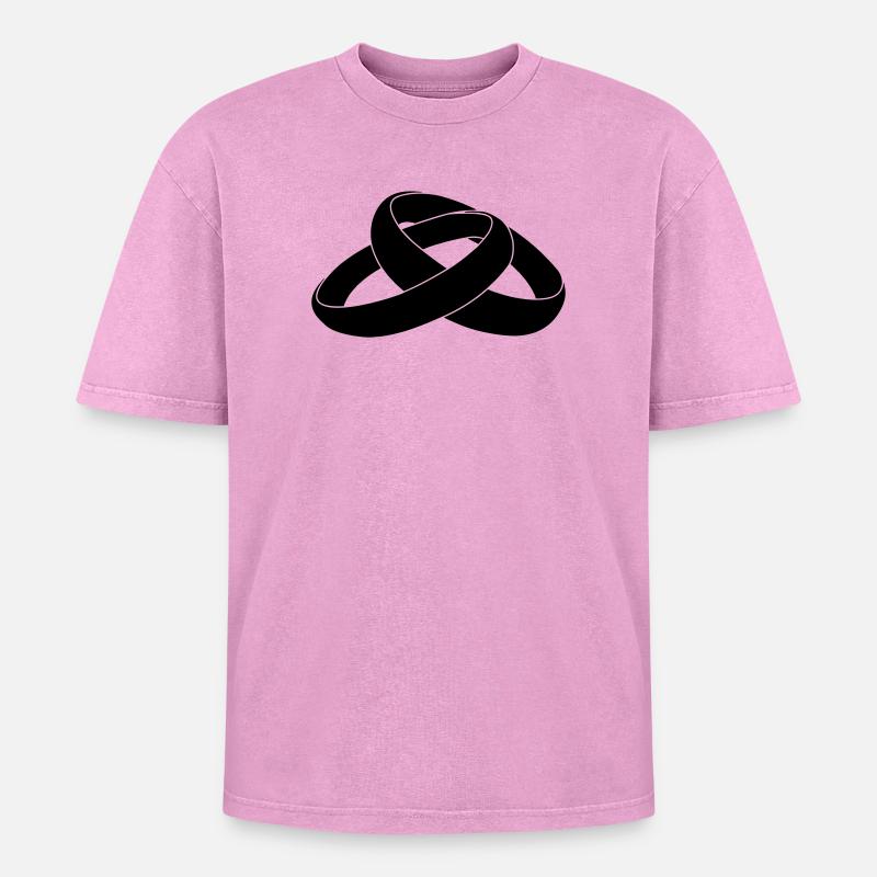 Eheringe - Oversized Unisex Premium Acid-Washed T-Shirt - Pink Acid Wash