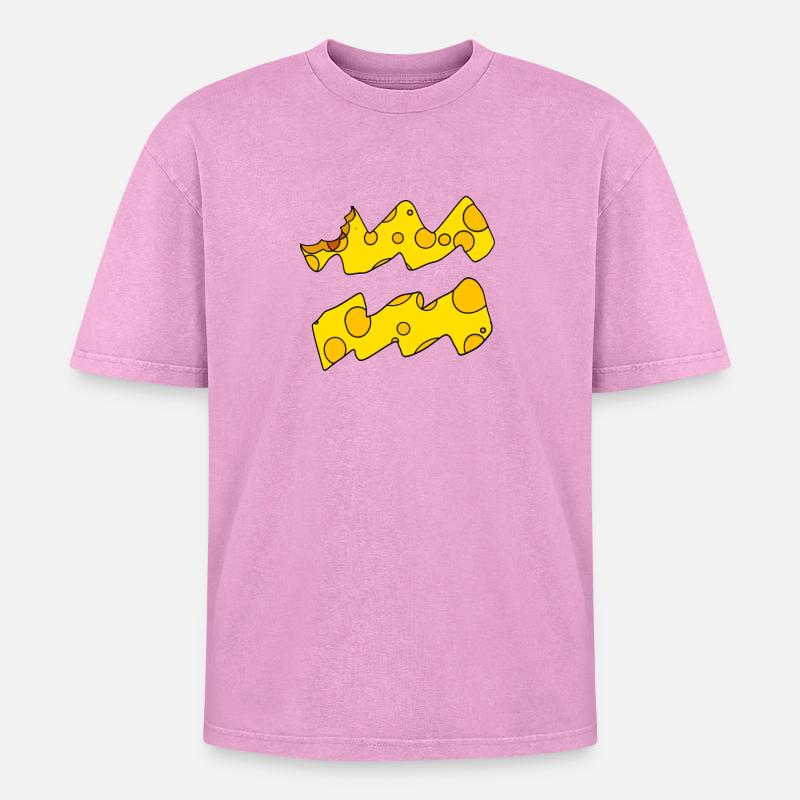 Sternzeichen Wassermann - Oversized Unisex Premium Acid-Washed T-Shirt - Pink Acid Wash