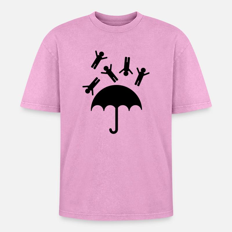raining men - Oversized Unisex Premium Acid-Washed T-Shirt - acid washed pink