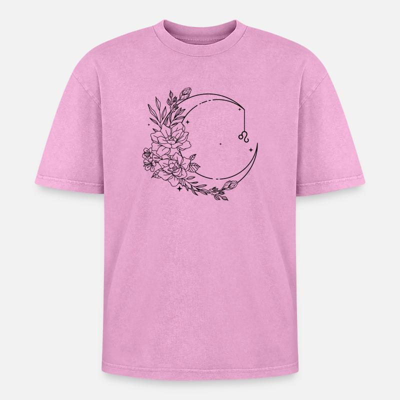 Design data required - Oversized Unisex Premium Acid-Washed T-Shirt - acid washed pink