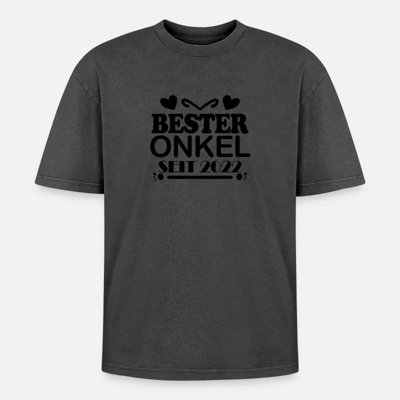 Bester Onkel seit 2022 - Oversized Unisex Premium Acid-Washed T-Shirt - undefined