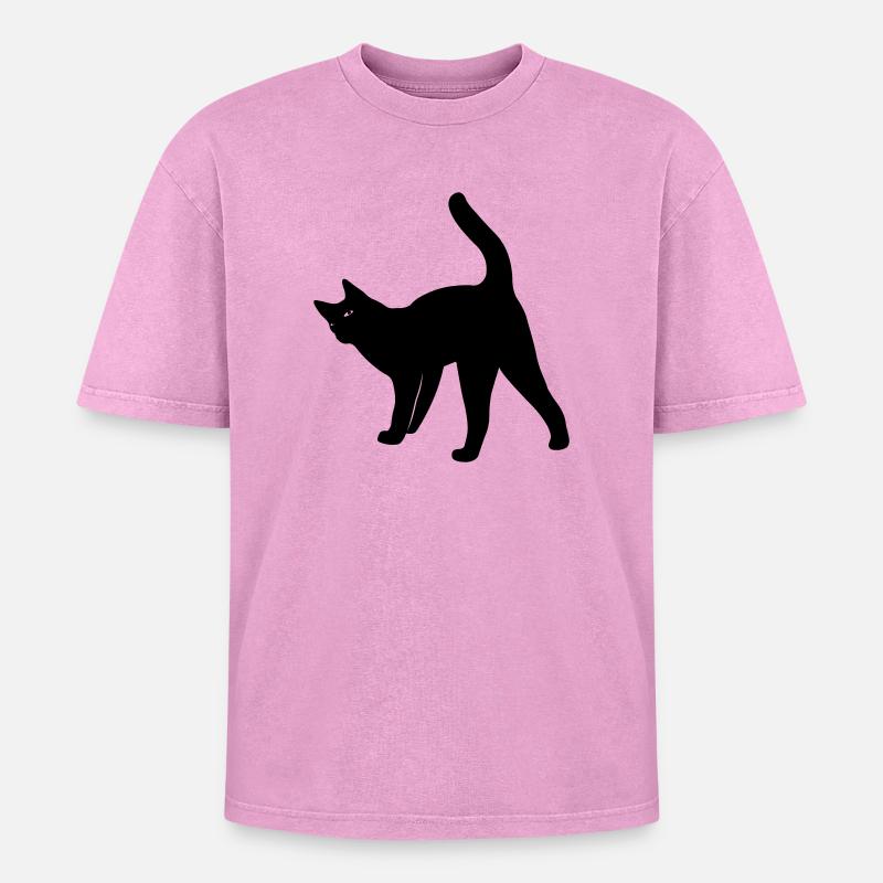 Chat chat - T-shirt Premium unisexe oversize acid-washed - rose délavé acide