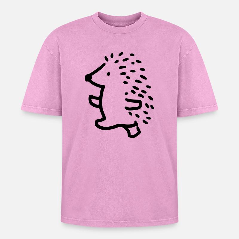 Igel - Oversized Unisex Premium Acid-Washed T-Shirt - Pink Acid Wash