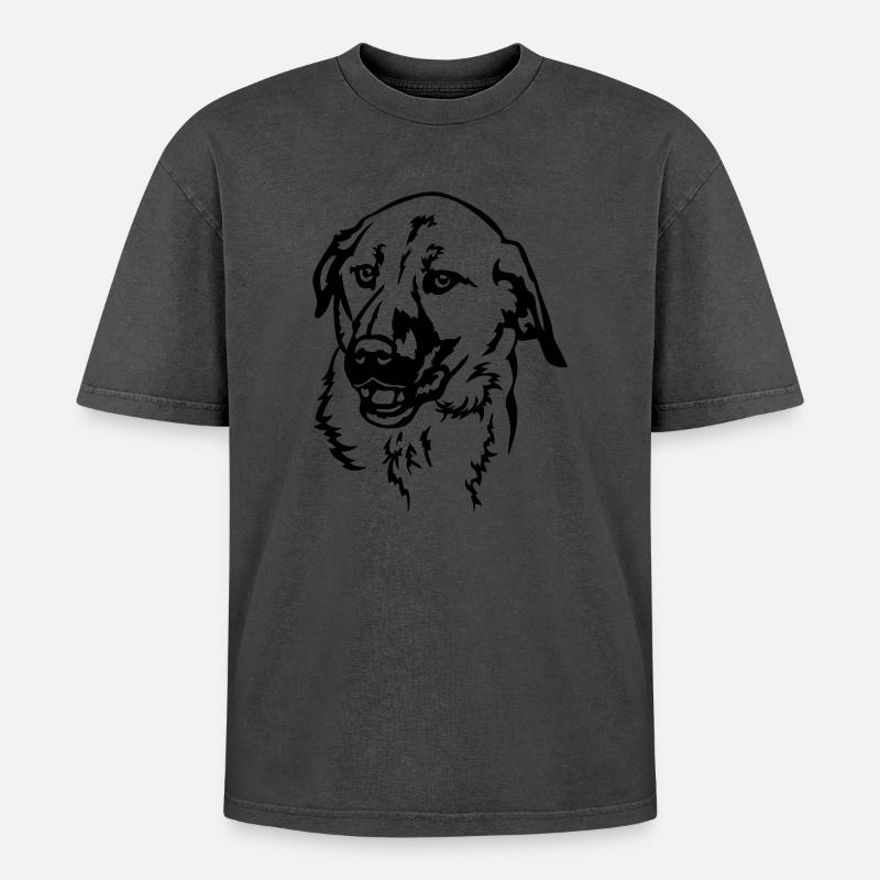 Kangal Kopf - Oversized Unisex Premium Acid-Washed T-Shirt - undefined