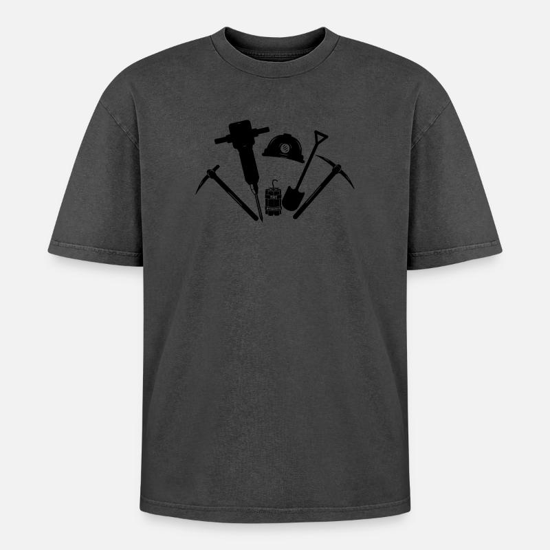 Miners tools - Oversized Unisex Premium Acid-Washed T-Shirt - undefined