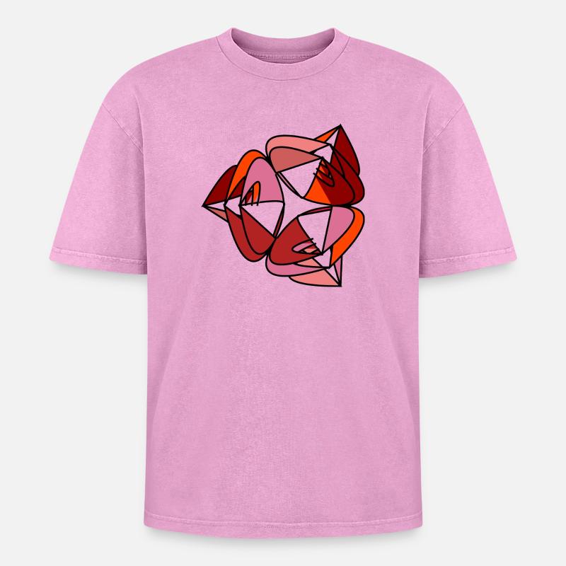 Toasting marshmallows - Oversized Unisex Premium Acid-Washed T-Shirt - acid washed pink