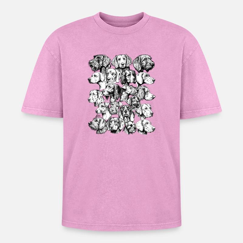 VzZP Version 1 - Oversized Unisex Premium Acid-Washed T-Shirt - Pink Acid Wash