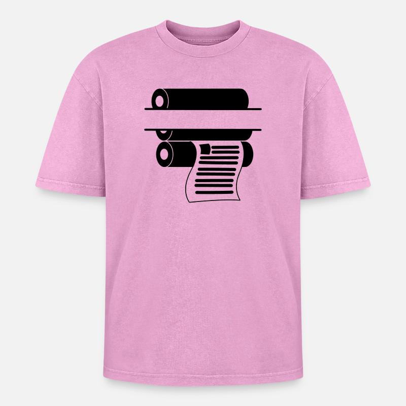 Impression du logo 2 - T-shirt Premium unisexe oversize acid-washed - rose délavé acide