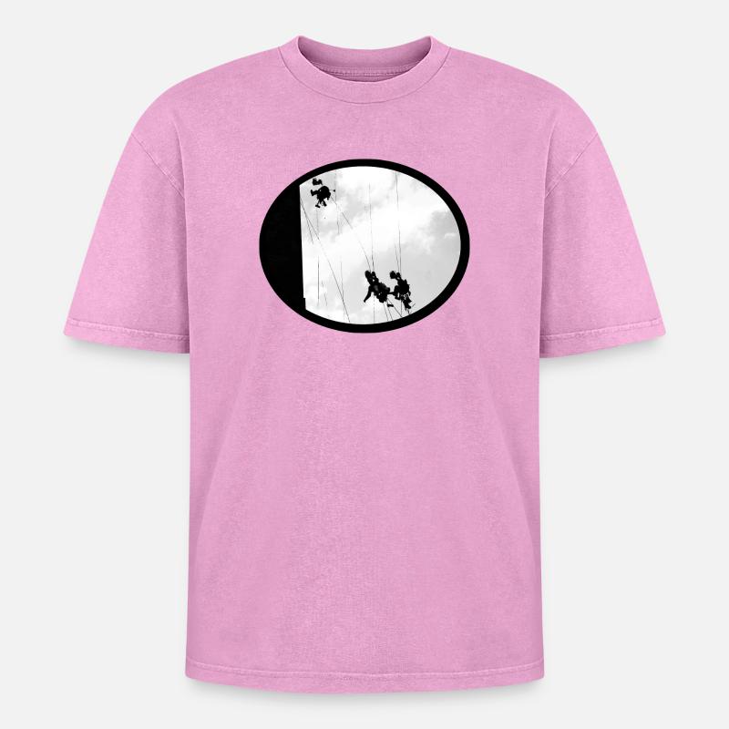 Construction worker - Oversized Unisex Premium Acid-Washed T-Shirt - acid washed pink