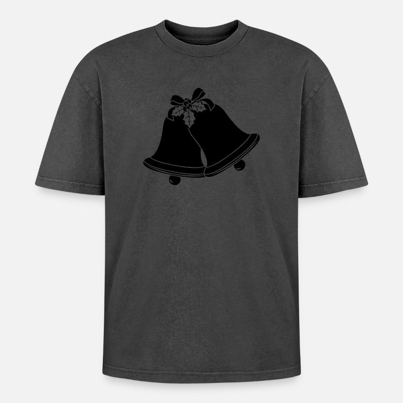 Kirchenglocken Schattenbild - Oversized Unisex Premium Acid-Washed T-Shirt - undefined