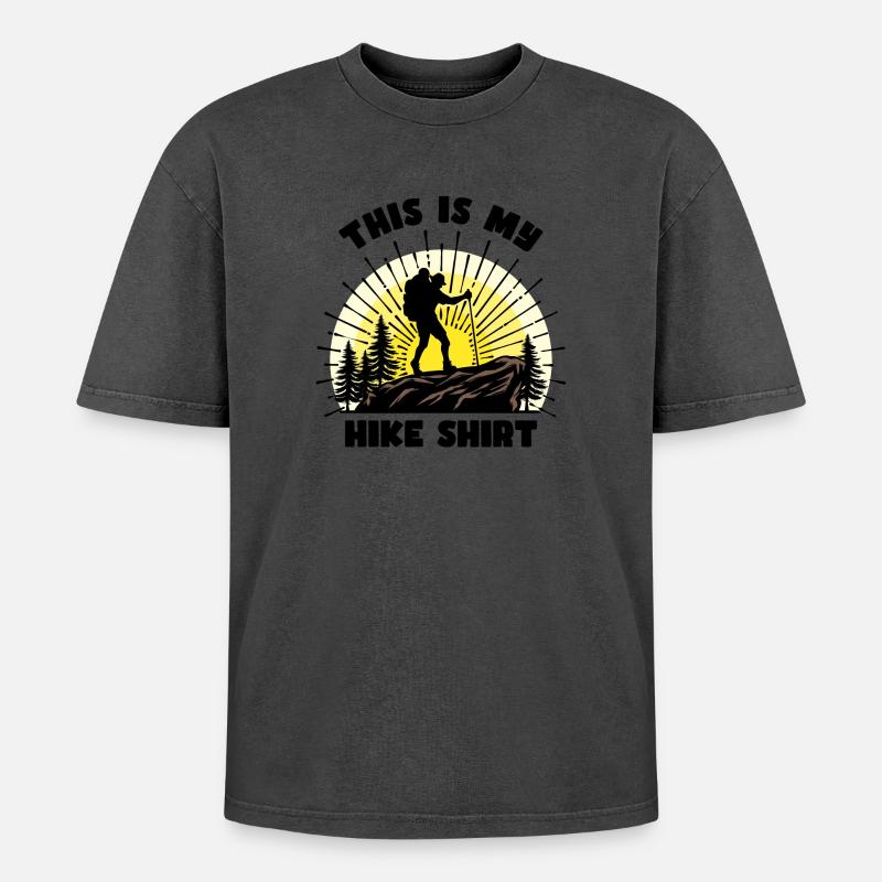 Wanderer Statement Wanderung Wandern Bergwanderung - Oversized Unisex Premium Acid-Washed T-Shirt - undefined