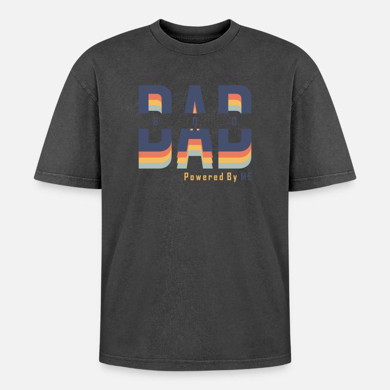Dad Bod powered by Me - Oversized Unisex Premium Acid-Washed T-Shirt - undefined