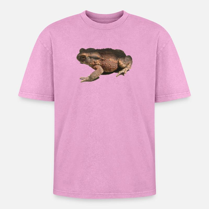 toad - Oversized Unisex Premium Acid-Washed T-Shirt - acid washed pink