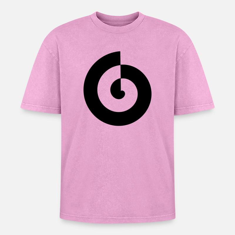 Spirale - Oversized Unisex Premium Acid-Washed T-Shirt - Pink Acid Wash