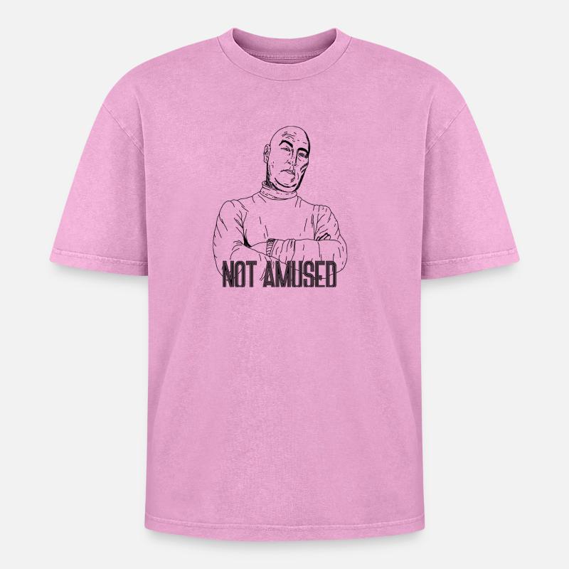 Pas amusé – Déclaration sarcastique - T-shirt Premium unisexe oversize acid-washed - rose délavé acide